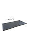 Rechteckiges Garderobe Regal aus Metall in Grau Farbe 89,7x36x2cm