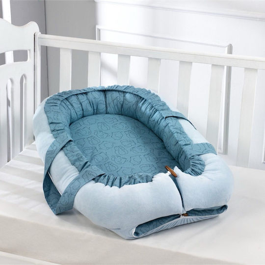 abo Βρεφικό Μαξιλάρι Φωλιά Elephant Blue