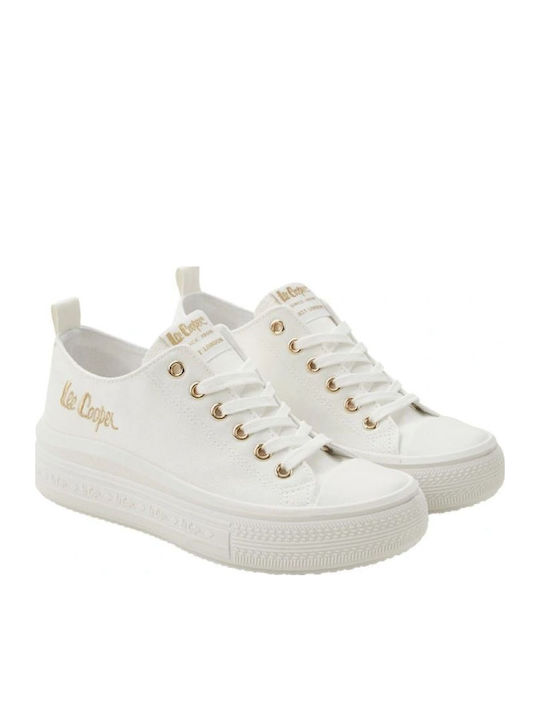 Lee Cooper Сникърси Платформи Бели