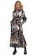Summer Midi Shirt Dress Black