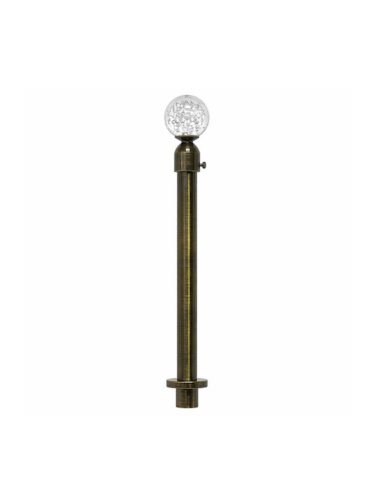 Extendable Metallic Single Curtain Pole Φ16mm 110-210cm Antique Bronze
