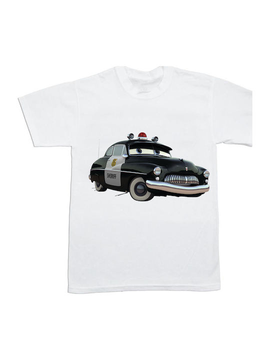 Kinderoberteile T-Shirts Weiß Cars