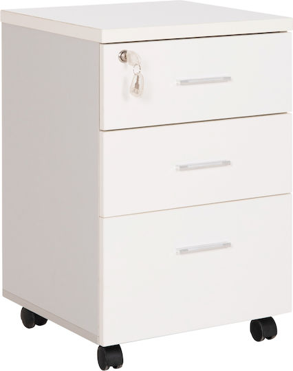 HomeMarkt Desktop Drawer with Lock White
