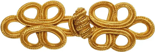 Decorative Fastener Pasmanteri Cord Beige Size 8cm x 3cm 1 Piece