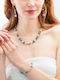 Coeur-de-lion Geometric Necklace Made of Pink Gold Plated Steel Pink
