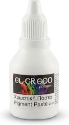 El Greco Χρωstische Paste Weiß Titanium 25ml Flüssiges Glas Puder Porzellan Gips Zement