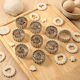 Metallic Flower Christmas Cookie Cutters 9 Pieces
