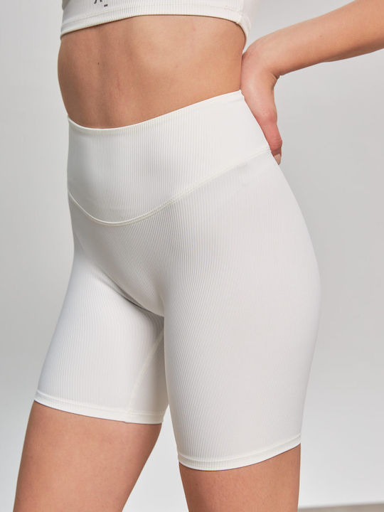Altra Volta Damen Leggings-Shorts Weiß