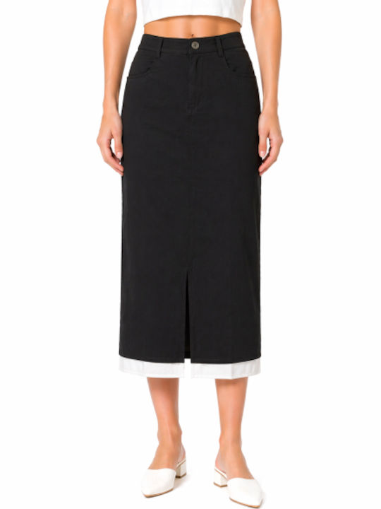 Midi Skirt Black SL-22547JJ-26SK-Black