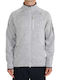 Herren Fleecejacke Leicht Grau Melange