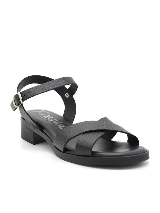Fresia Sandale Elegante Damă Anatomici Negre De Piele Fresia Sandale Elegante Damă Anatomici Negre De Piele