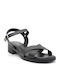 Leather Anatomic Black Sandals