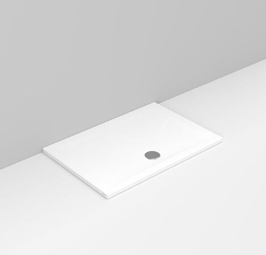 Ceramica Dolomite Ορθογώνια Πορσελάνινη Ντουζιέρα 100x80cm Λευκή