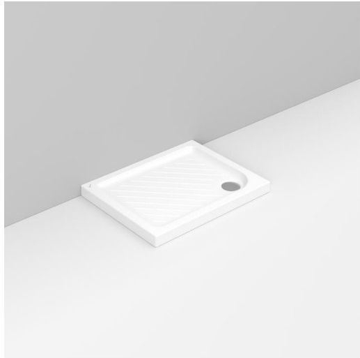 Ceramica Dolomite Rectangular Porcelain Shower Tray 90x70cm White