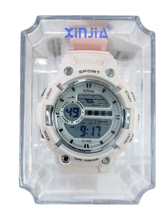 Digital Men's Watch 40mm Battery with Beige Rub...