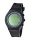 Digital Men's Watch 46mm Battery with Black Rubber Strap