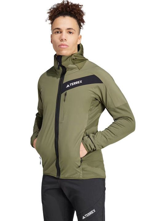 3 in 1 Winter Herren Jacken Winddicht Khaki