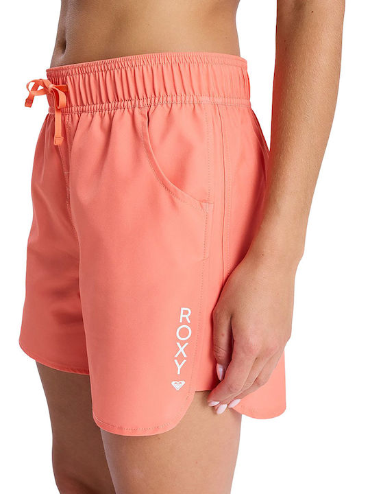 Roxy Wave Bikini Shorts με Κορδονάκια Πορτοκαλί