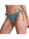 Bikini Slip με Κορδονάκια Χακί