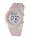 Lasika Digital Men's Battery Watch with Pink Rubber Strap