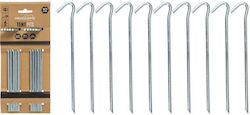 Tent Pegs 17cm Set 10 Pcs Metal Redcliffs