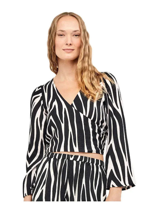 Gisela Women's Beachwear Top Black-Ivory