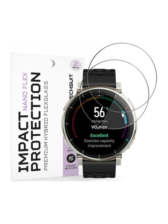 Techsuit Nano Flex Displayschutzfolie Für Das Amazfit Active 3 Premium 2 Stück