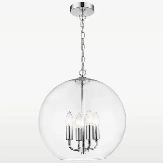 COSMOLight Adjustable Silver Ceiling Light with E14 Socket