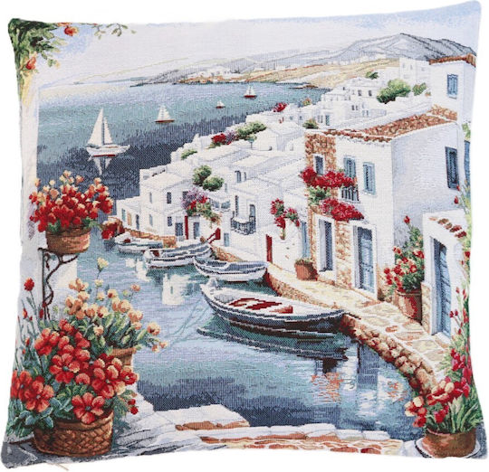 Dimeco Μαξιλαροθήκη Πολύχρωμη 45x45εκ. Dimeco Μαξιλαροθήκη Πολύχρωμη 45x45εκ.