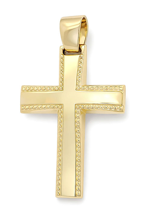 Daskalakis Men's Gold Cross 9K Without Chain