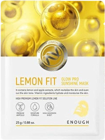 Enough Lemon Fit Glow Sunshine Mască De Față Pentru Strălucire Netezire Curățare