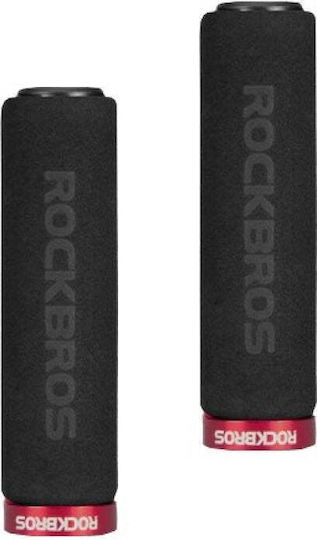 Rockbros Foam Bike Grips Black Red Red