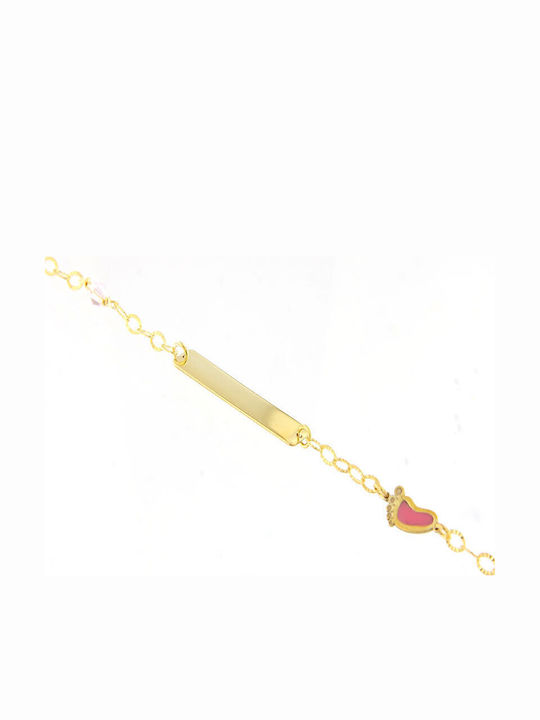 Ios Kids Bracelet ID From Gilded Silver With Stones