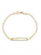 Daskalakis Kids Bracelet ID From 9K Gold With Stones