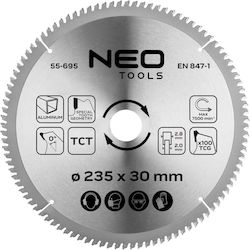 Neo Saw Blade Carbide 235 X 30 Mm 100 Teeth Aluminum