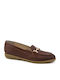 Leather Women's Moccasins in Brown Colour 1726-S01-kafe