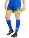 Women's Activewear Shorts Blue and Yellow