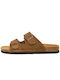 Leather Men's Sandals in Beige Colour