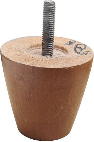 JGS S.A. Дървен Крак За Мебели 6cm Кафяв