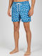 Men's Swimwear Shorts Blue with Patterns
