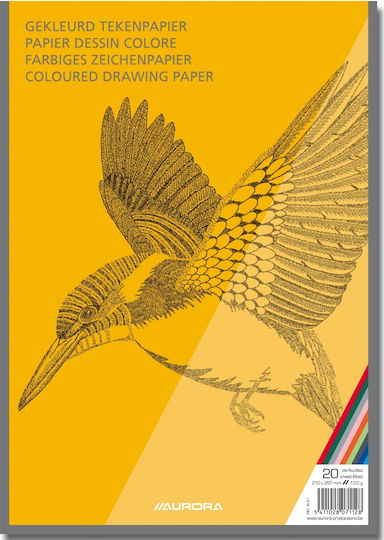 Aurora Drawing Pad A4 20 Sheets 120g/m² Aurora Raphael Assorted Color Paper