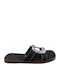 Leather Women's Flat Sandals Black