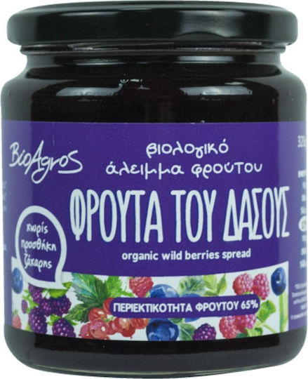 Βιολογική Μαρμελάδα Φρούτα του Δάσους / Βατόμουρο Χωρίς Προσθήκη Ζάχαρης 320gr