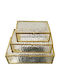 Trends Set of 3 Glass Decorative Boxes