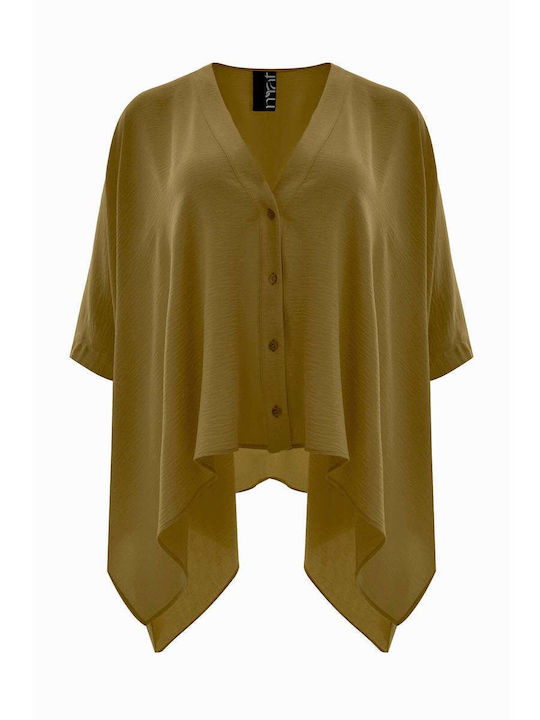 Mat Fashion Long Sleeve Women's Shirt Yellow