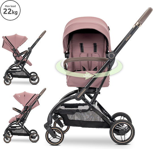 Lorelli Makaya Reversible Baby Stroller Suitable for Newborn Pink 9.15kg