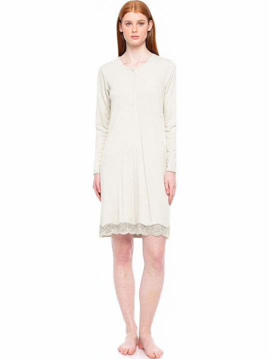 Pink Label Winter Women's Nightgown Champagne