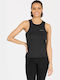 Damen Sport Top Ärmellos Schnell Trocknend Schwarze