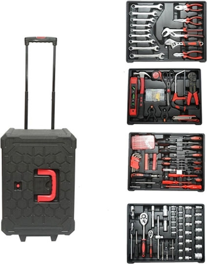 Tool Set 186 Pieces Trolley and Transport Tool Case