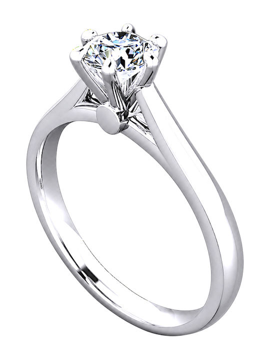 VTJ Einzelner Steine Ringe aus Silber mit Diamant